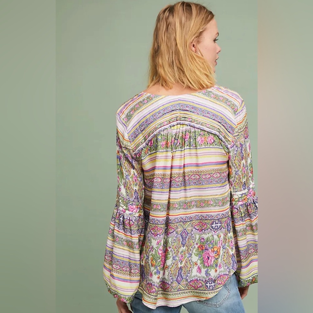 Anthropologie Maeve Ceresco Peasant Top